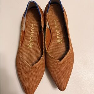Rothy's Fawn (Brown) Pointed Toe Flats 7.5